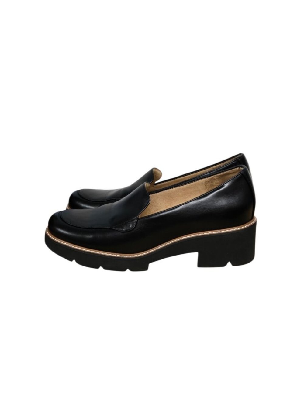 Naturalizer Cabaret Black Slip On Lug Sole Loafers Womens Size 8M  Preppy Casual - Picture 4 of 8